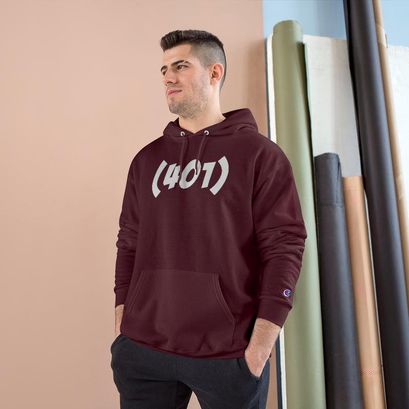 401, RI - Champion Hoodie - Bold Font