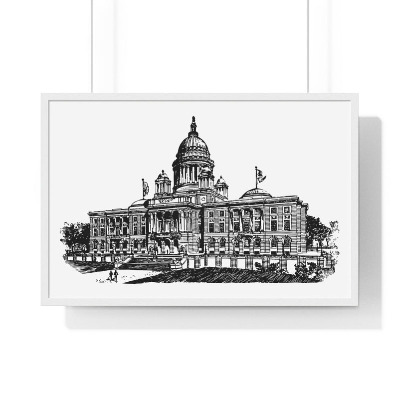 RI Statehouse - Premium Framed Horizontal Poster