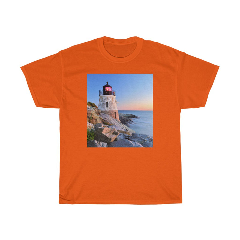 Lighthouse - Rhode Island - Unisex Heavy Cotton Tee