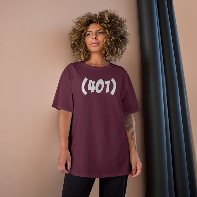 401, RI - Champion T-Shirt - Bold Font