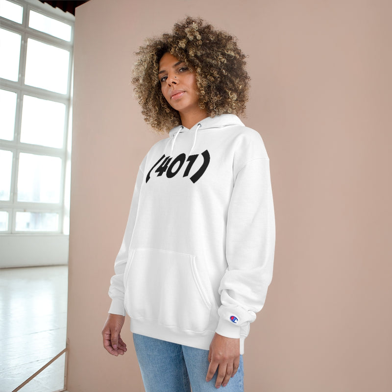 401, RI - Champion Hoodie - Bold Font